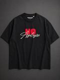 NO Apologies Graphic T-Shirt - Black