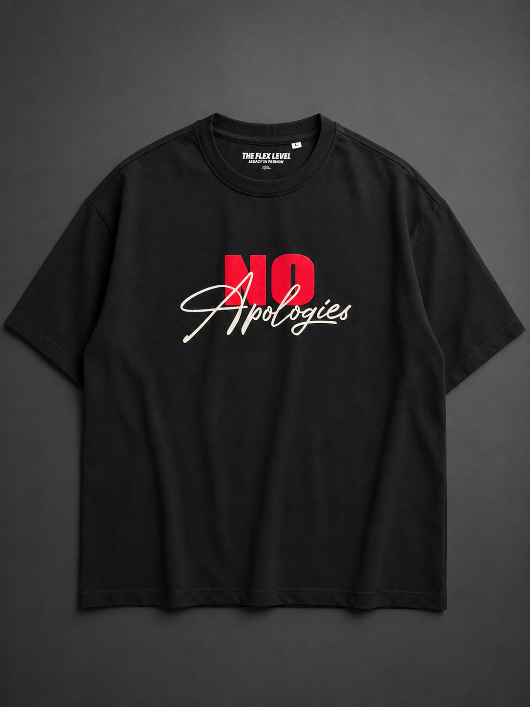 NO Apologies Graphic T-Shirt - Black