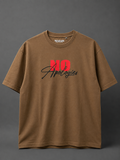 NO Apologies Graphic T-Shirt - Brown