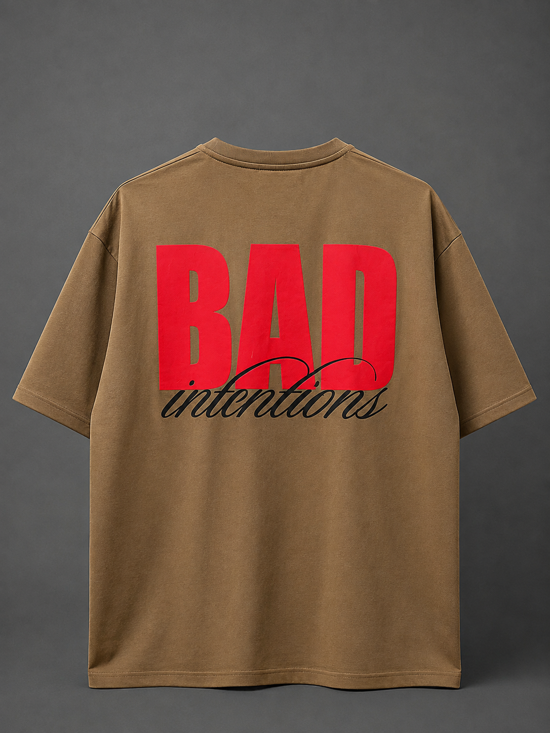 NO Apologies Graphic T-Shirt - Brown