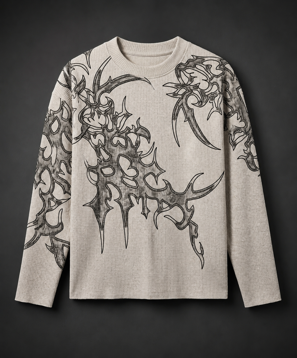 Devil’s Print Waffle Thermal - Grey