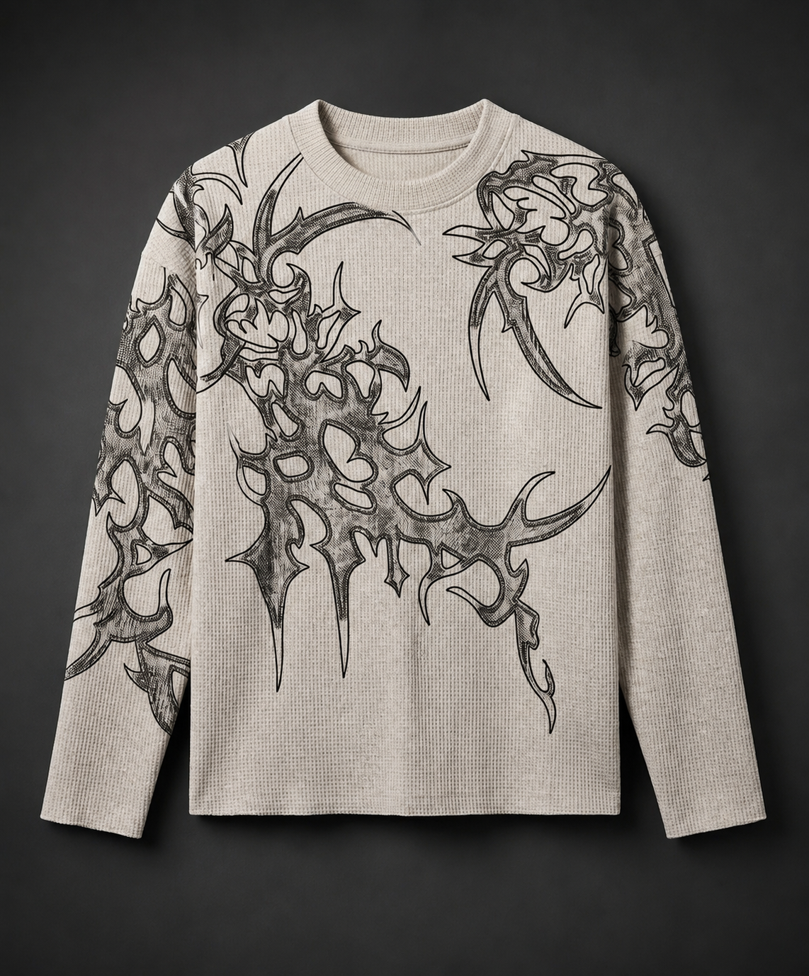 Devil’s Print Waffle Thermal - Grey
