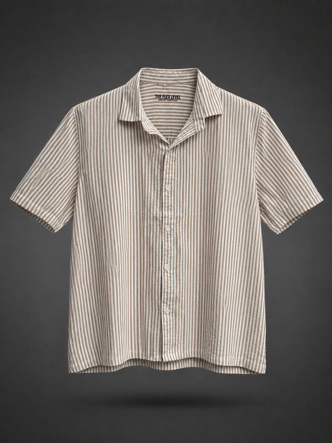 Sand Stripe Resort Shirt - Brown