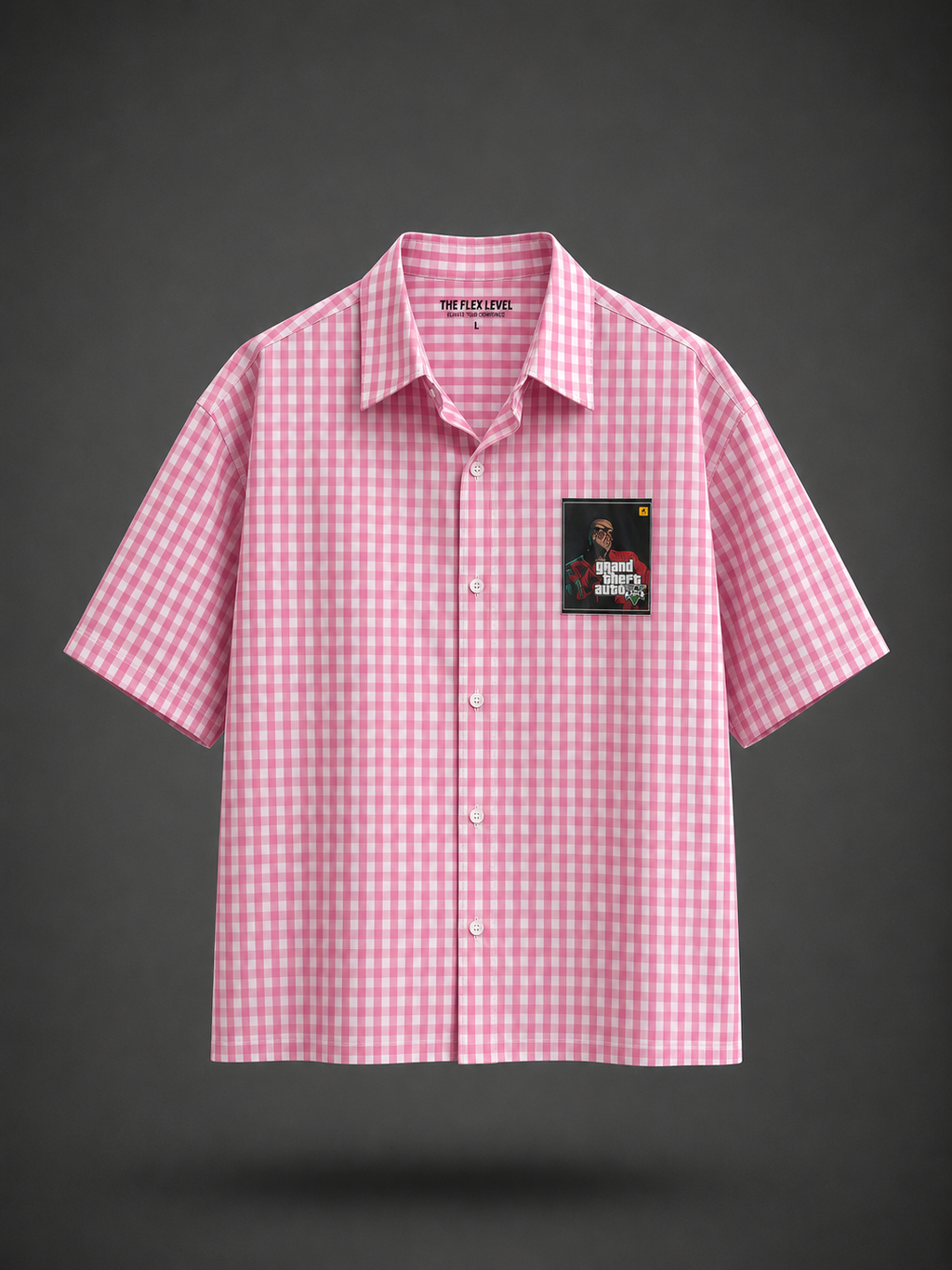 Pink Gingham Weekend GTA-Inspired Shirt