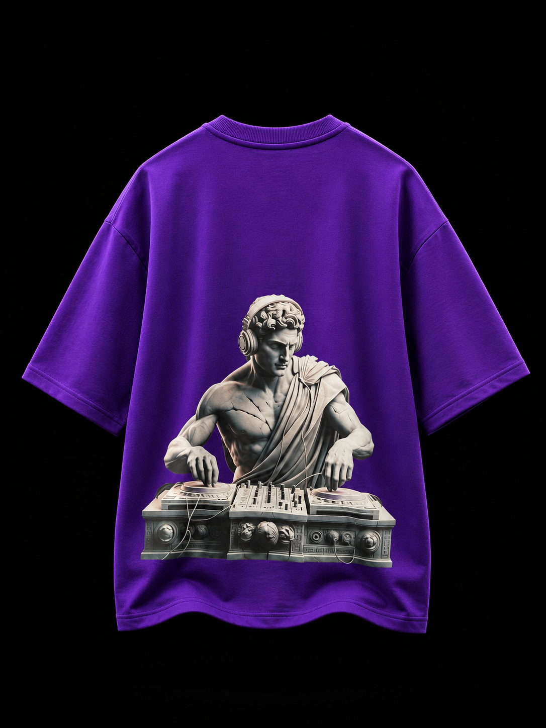 Purple DJ Graphic Half Sleeve