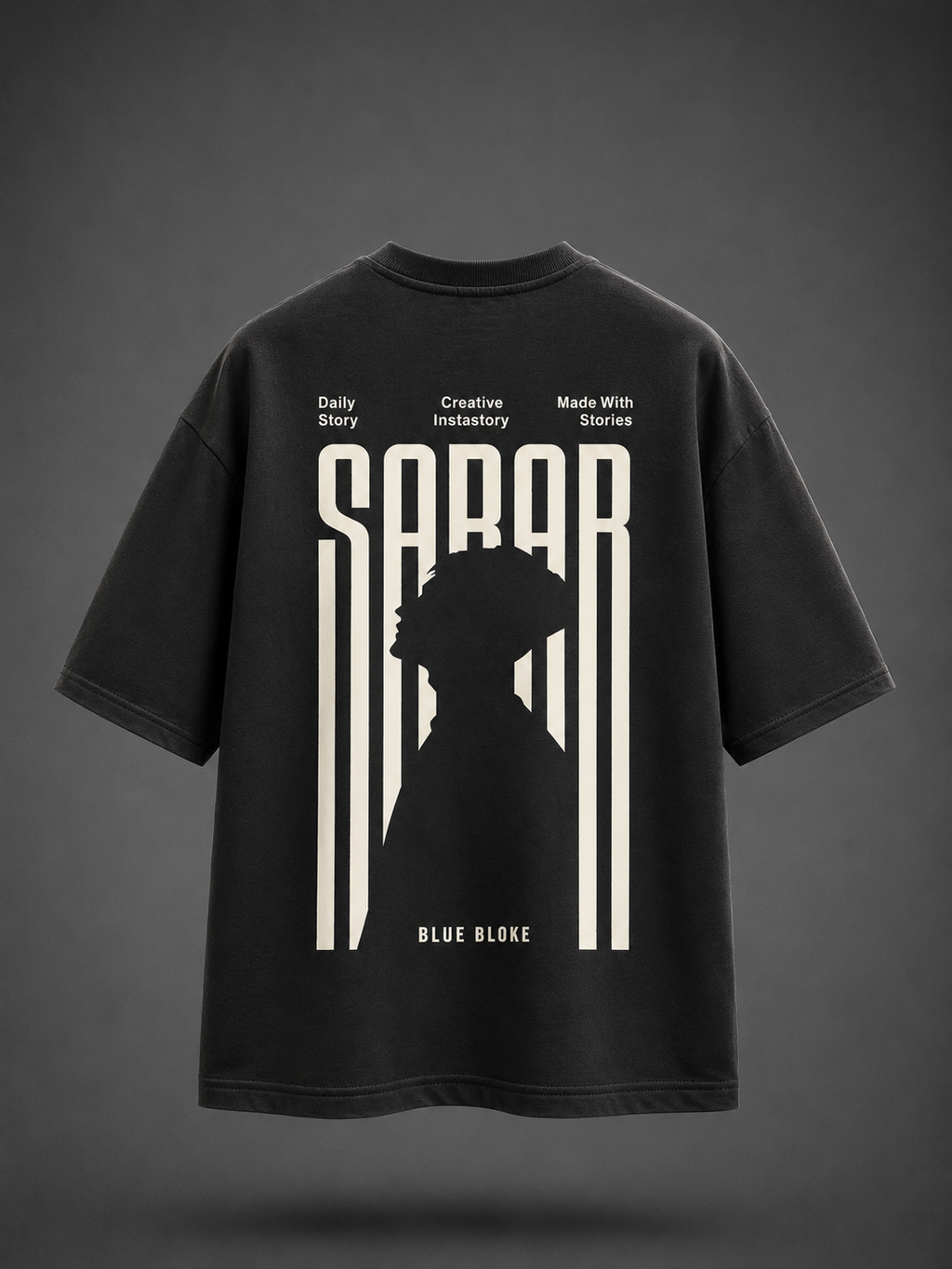 The "SABAR" Black Oversized Tee