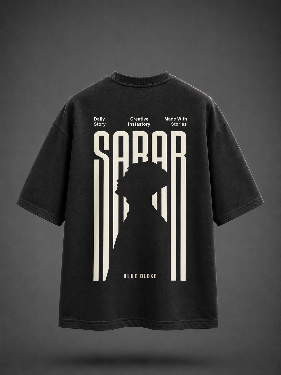 The "SABAR" Black Oversized Tee
