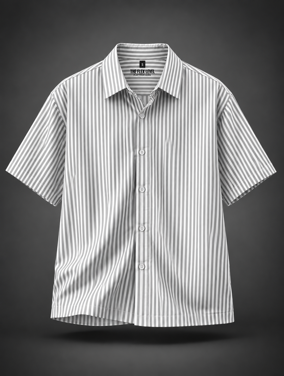 Sand Stripe Resort Shirt - Grey