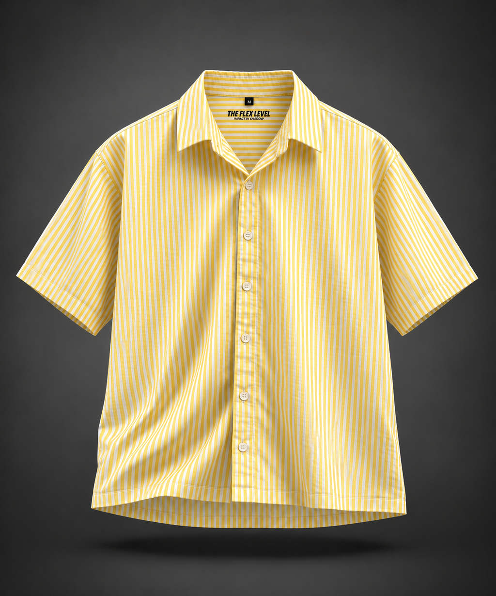 Sand Stripe Resort Shirt - Yellow