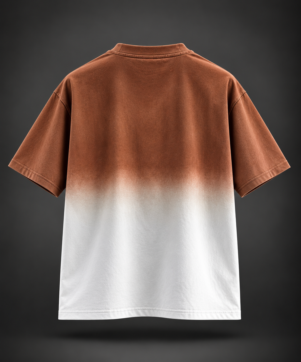 Shadow Fade Oversized T-Shirt - Brown