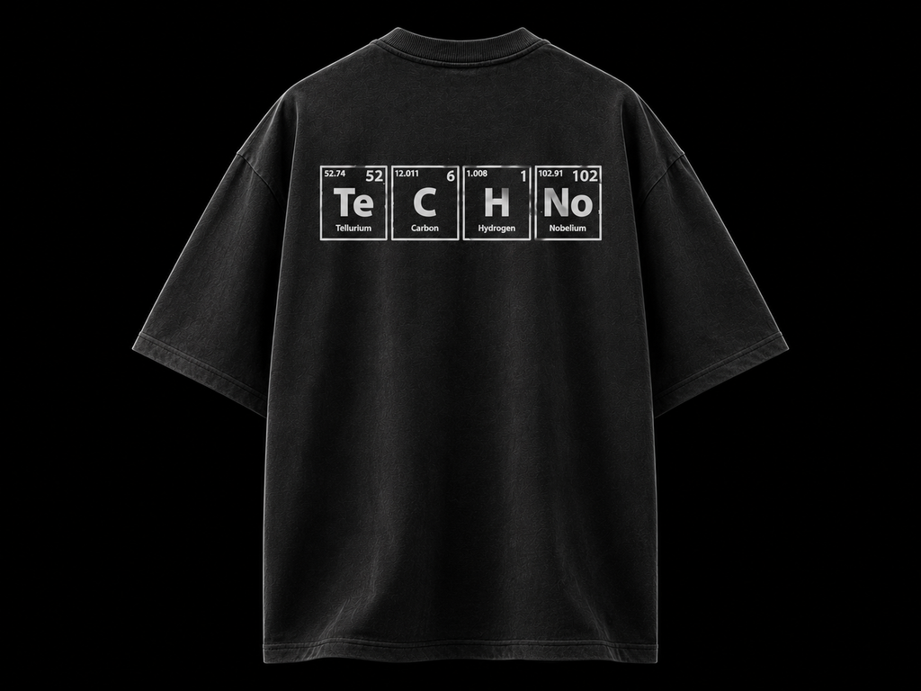 TechNo Oversized Half Sleeve Tee
