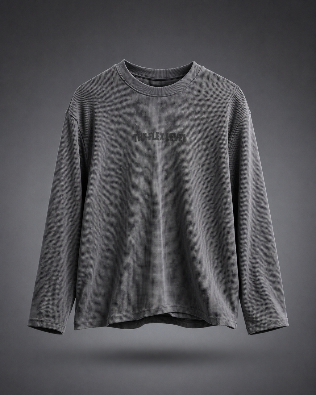 Grey Dj Graphic Grey Waffle Sleeve  Tee