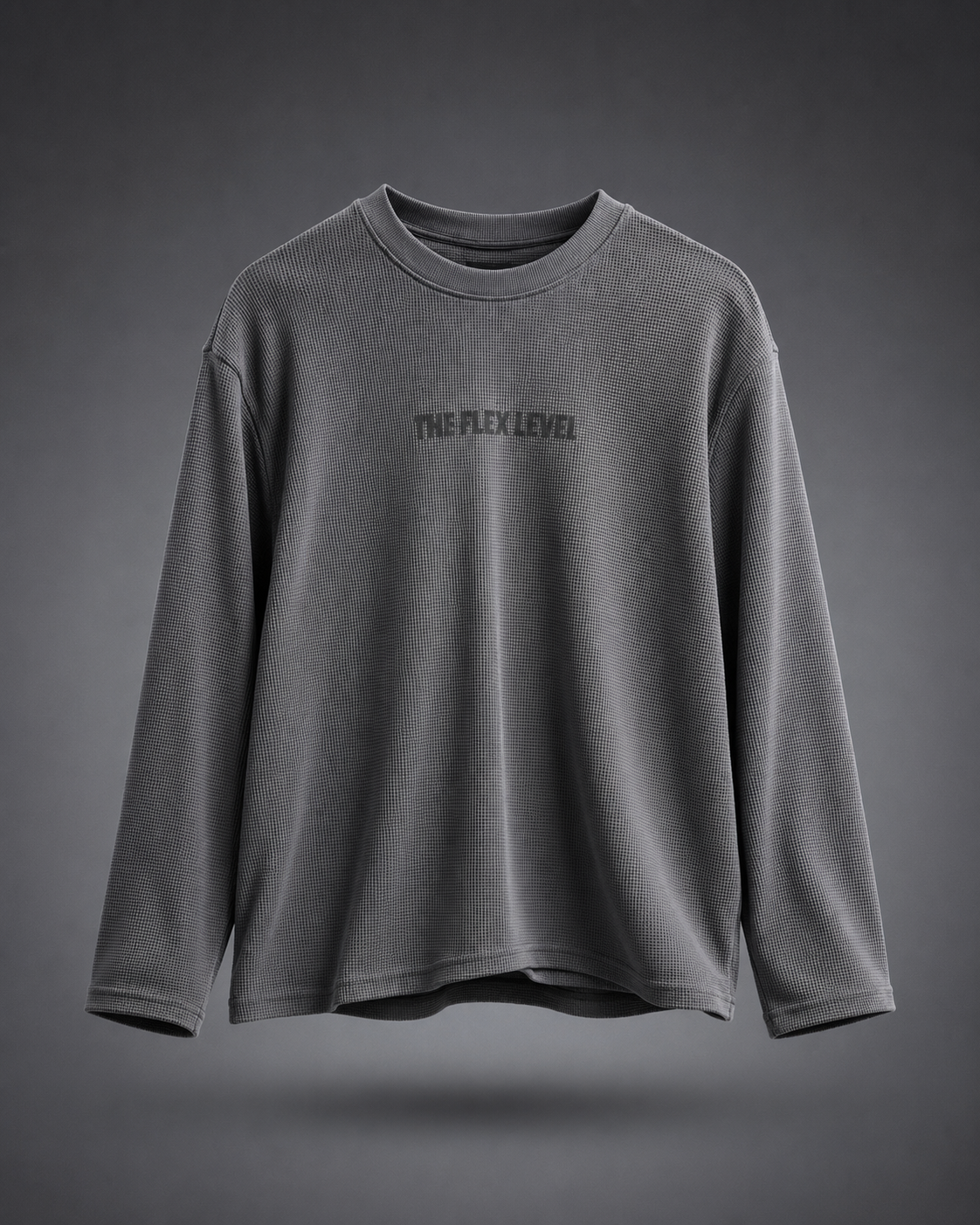 Grey Dj Graphic Grey Waffle Sleeve  Tee