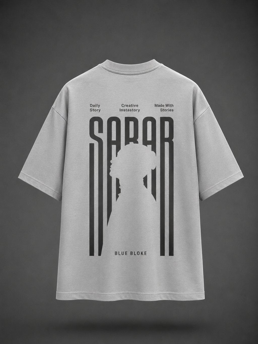 The "SABAR" Grey Oversized Tee