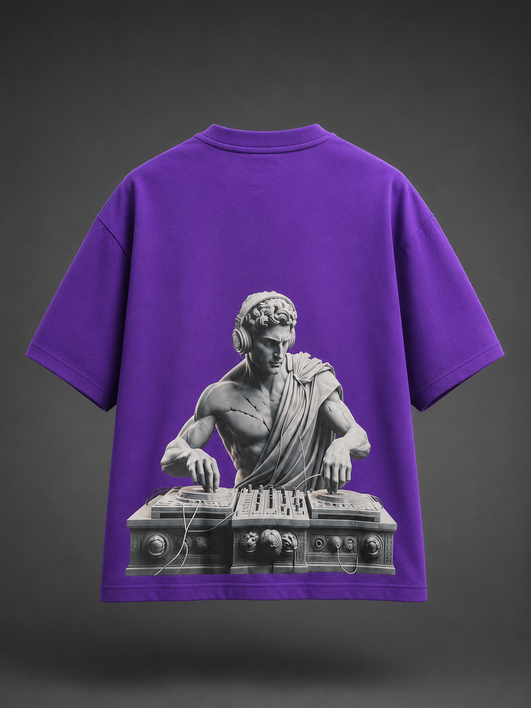 Purple DJ Graphic Half Sleeve