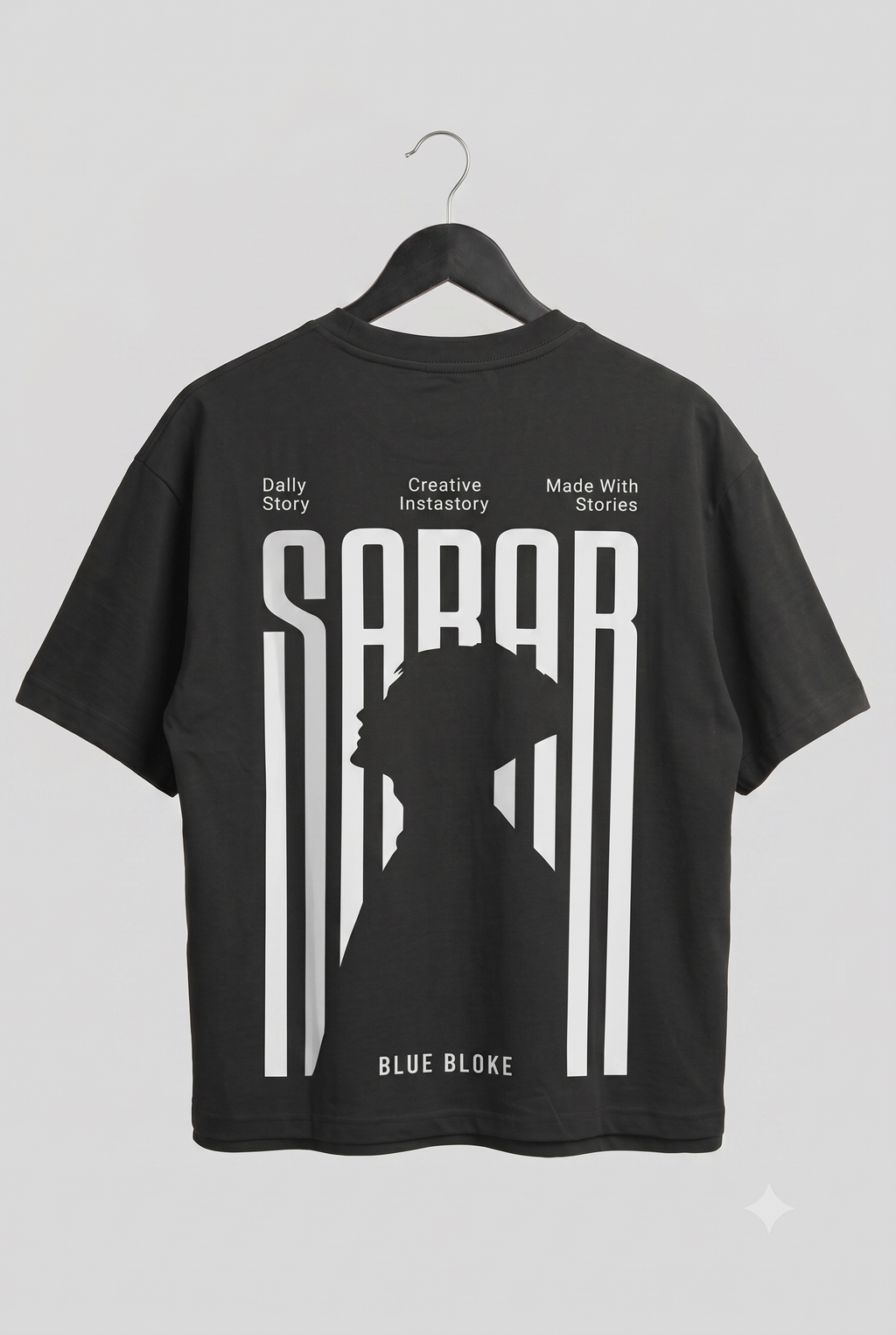 The "SABAR" Black Oversized Tee