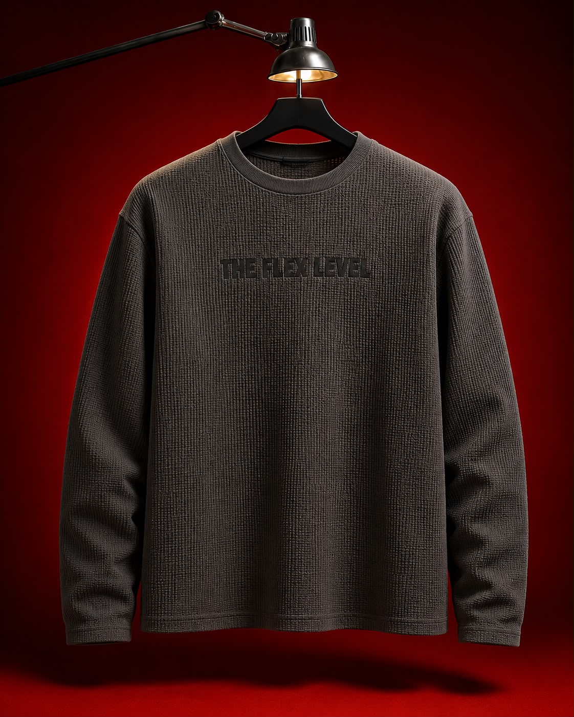 Grey Dj Graphic Grey Waffle Sleeve  Tee