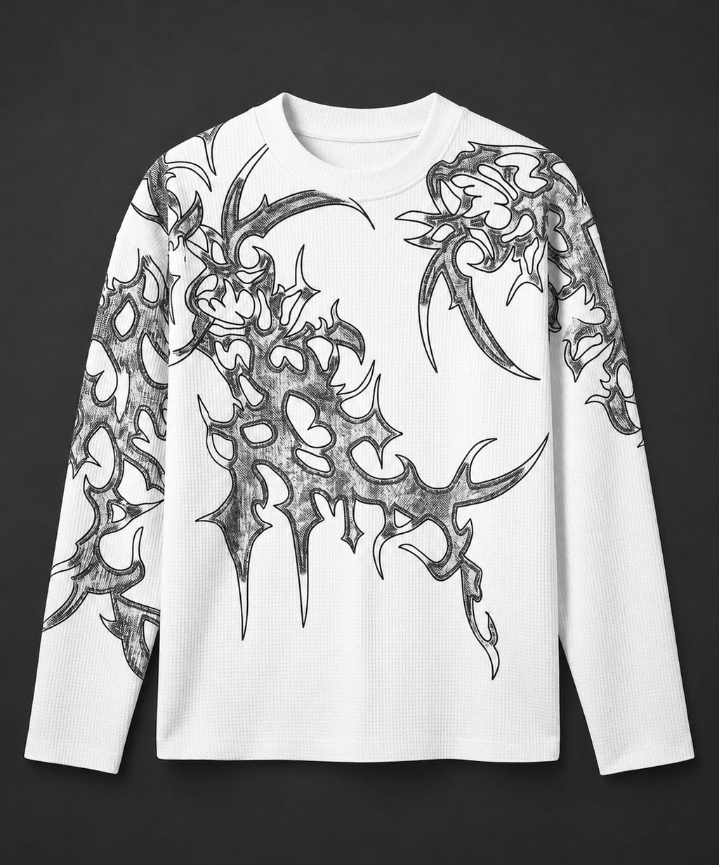 Devil’s Print Waffle Thermal - White