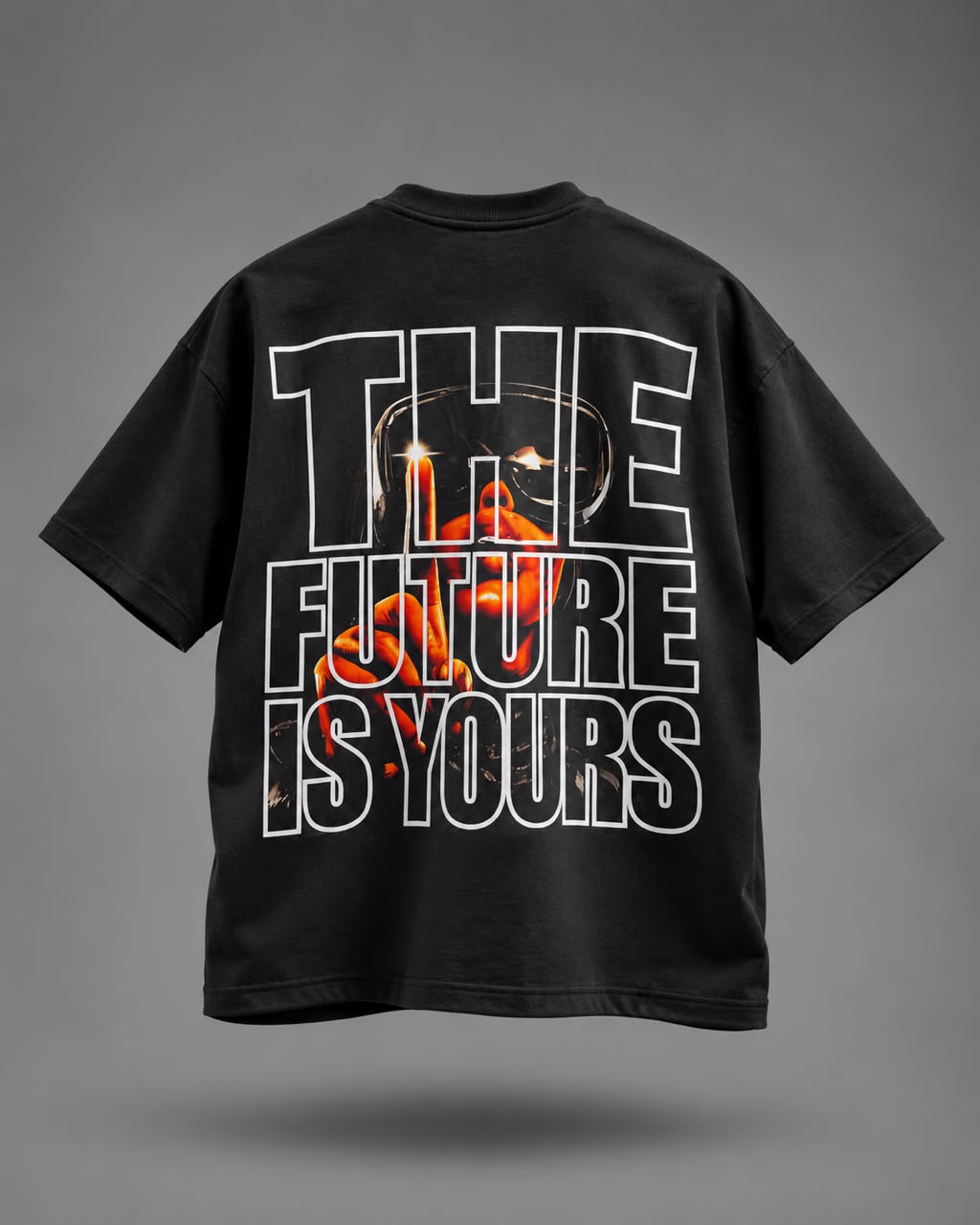 The Future Is Yours Oversized Graphic T-Shirt – Black